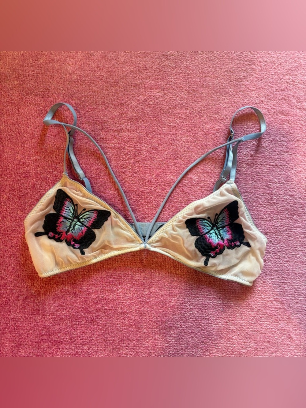 urban outfitters sheer butterfly bralette